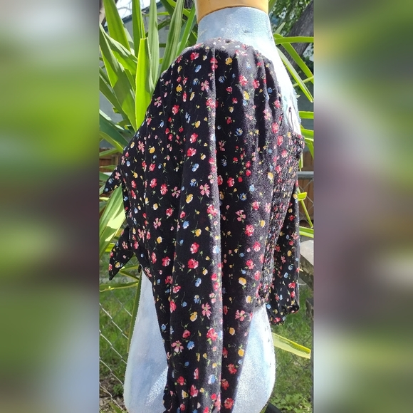 NWT🔥Anthropologie's Olivaceous Floral Off Shoulder Rayon Tie Blouse❤️Size M - Picture 7 of 14